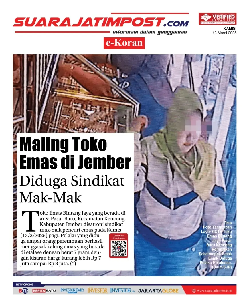 eKoran, Edisi Kamis, 13 Maret 2025