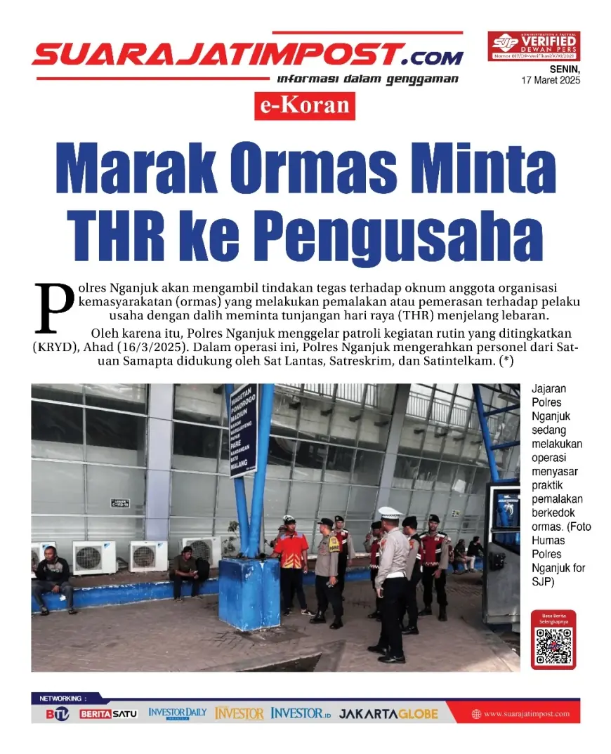 eKoran, Edisi Senin, 17 Maret 2025