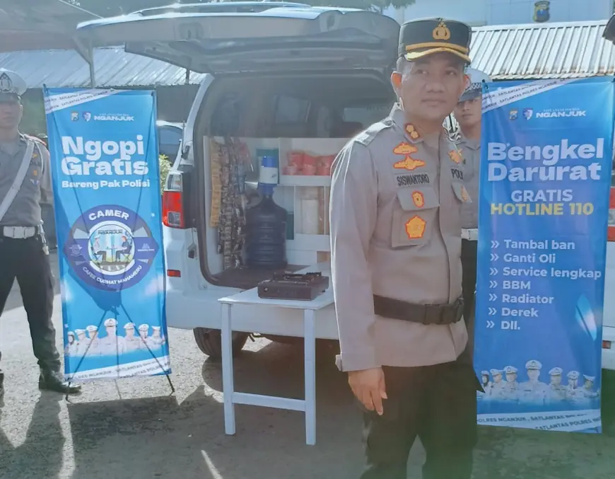 Satlantas Polres Nganjuk Siapkan Bengkel Keliling Gratis untuk Pemudik