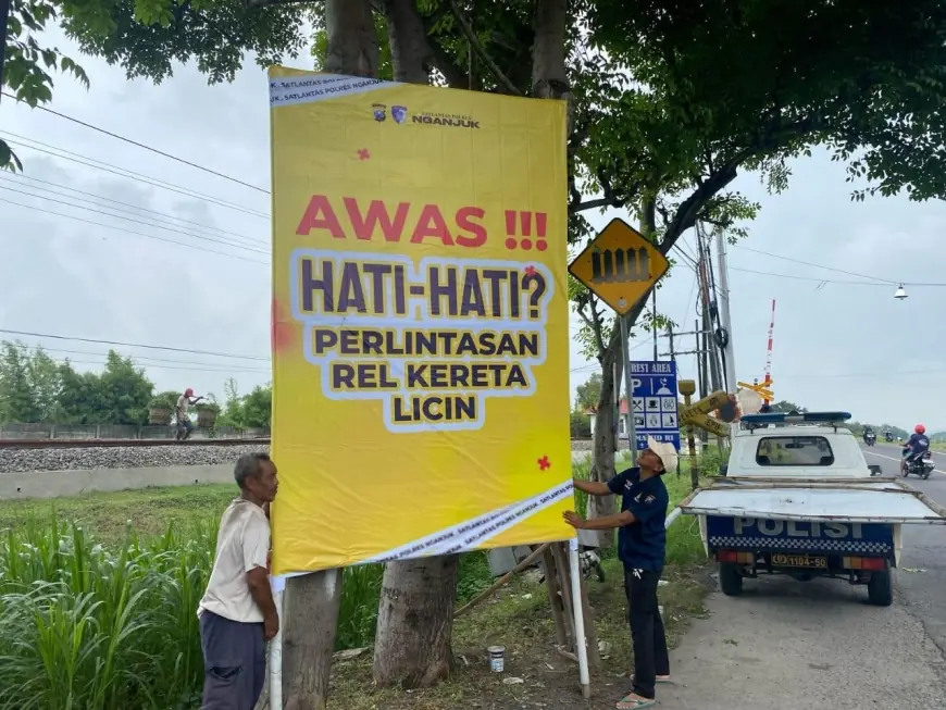 Polisi Imbau Titik Kemacetan dan Titik Rawan Kecelakaan di Nganjuk saat Mudik Lebaran 2025