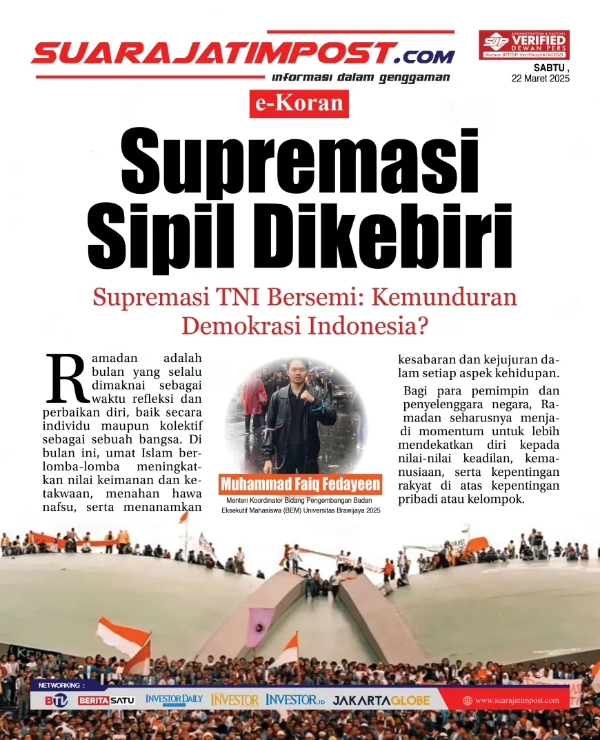 eKoran, Edisi Sabtu, 22 Maret 2025