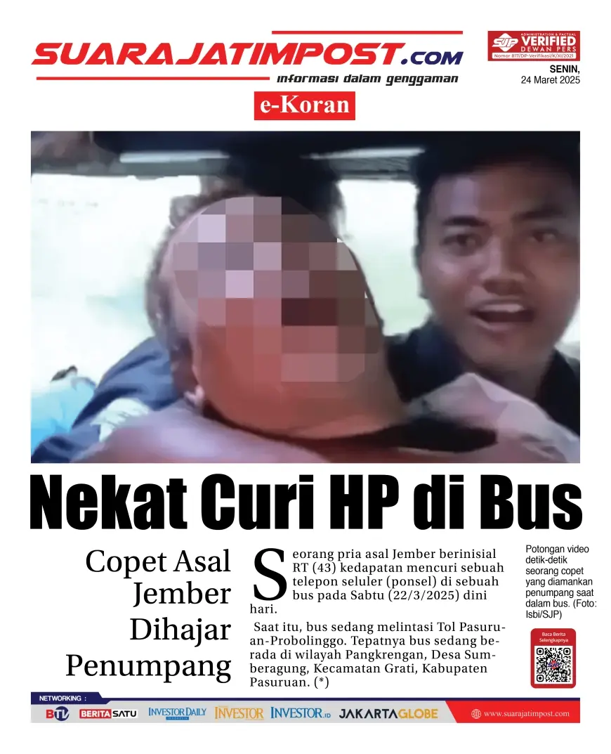 eKoran, Edisi Senin, 24 Maret 2025