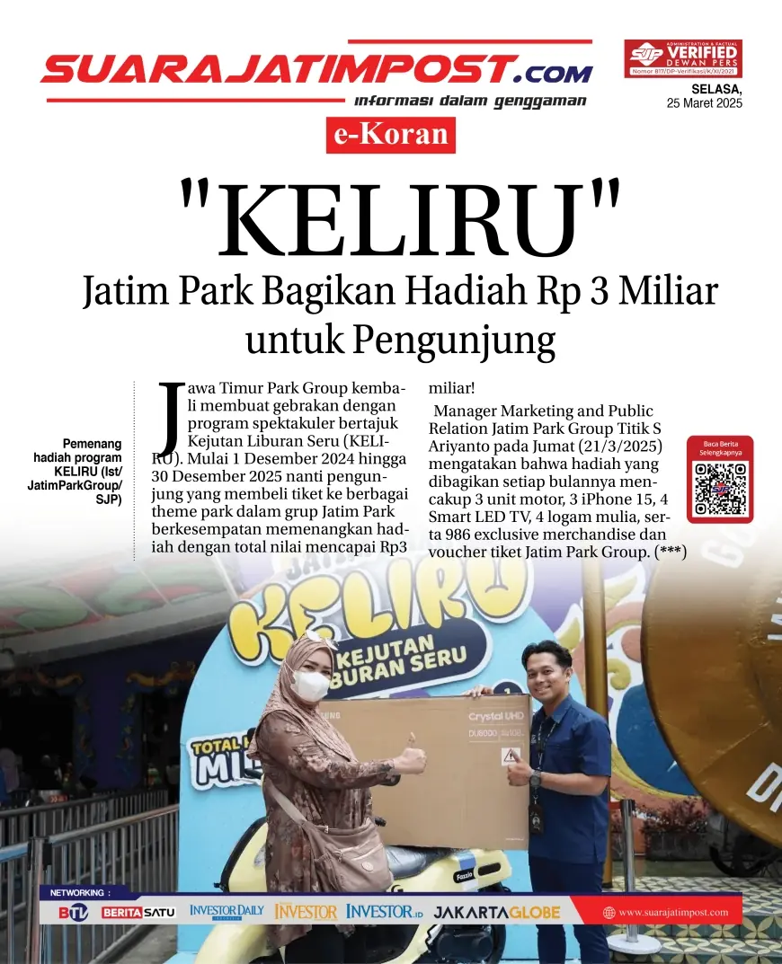 eKoran, Edisi Selasa, 25 Maret 2025