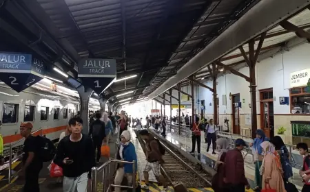 Lebaran Plus 3, Penumpang Arus Balik Mulai Padati Stasiun Jember