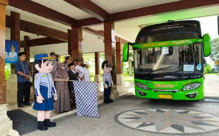 Balik Gratis, Pemkab Blitar Berangkatkan Dua Bus ke Surabaya