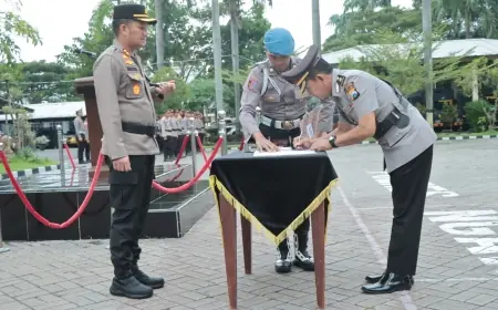 Mutasi di Lingkup Polres Nganjuk, Dua Kasat dan 1 Kapolsek Diganti