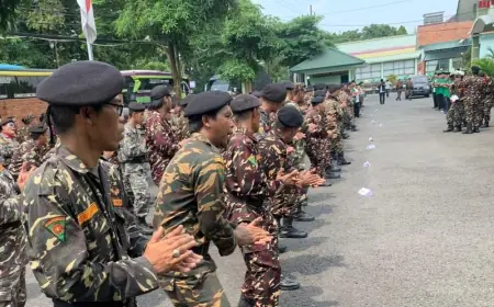 313 Kader Ansor dan Banser Jombang Hadiri Apel Akbar di Surabaya