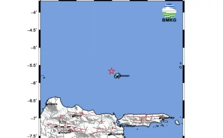 Gempa Berkekuatan Magnitudo 4,3 Guncang Wilayah Tuban, Jawa Timur