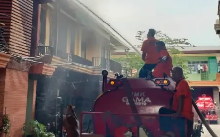 Kebakaran Gudang Rongsokan di Mojokerto Menyambar ke Ponpes, Santri Lari Berhamburan