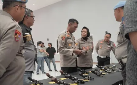 Memastikan Tanggung Jawab, Polres Blitar Periksa Senjata Api Anggotanya