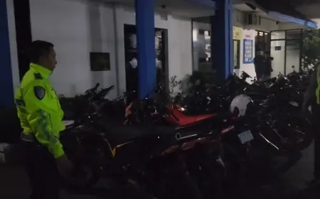 Razia Balap Liar di Kota Blitar, Polisi Amankan 68 Motor