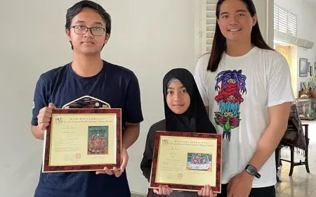 Anak Indonesia Berseni di Negeri Sakura: Tiga Siswa Lotus Art Courses Menang di Jepang