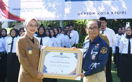 Pemkot Kediri Raih Penghargaan Percepatan Pengangkatan ASN dari BKN