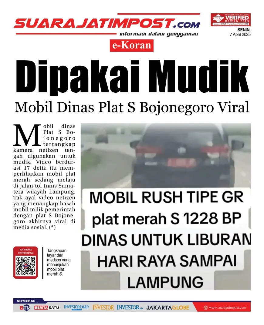 eKoran, Edisi Senin, 7 April 2025