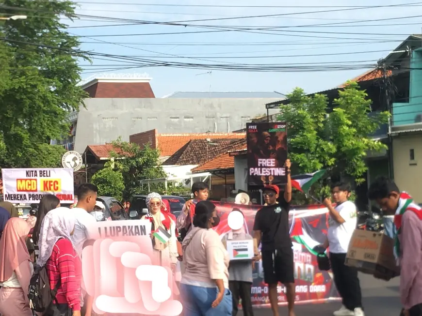 Bela Palestina, Mahasiswa di Jombang Serukan Boikot McD dan KFC