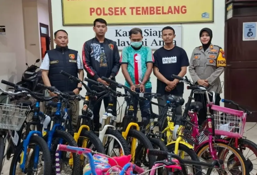 Polisi Tangkap Spesialis Maling Sepeda di Jombang, 12 Barang Bukti Diamankan