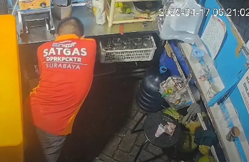 Pencurian di Warung Es Degan oleh Pria Berseragam Satgas, Pemkot Surabaya Angkat Bicara
