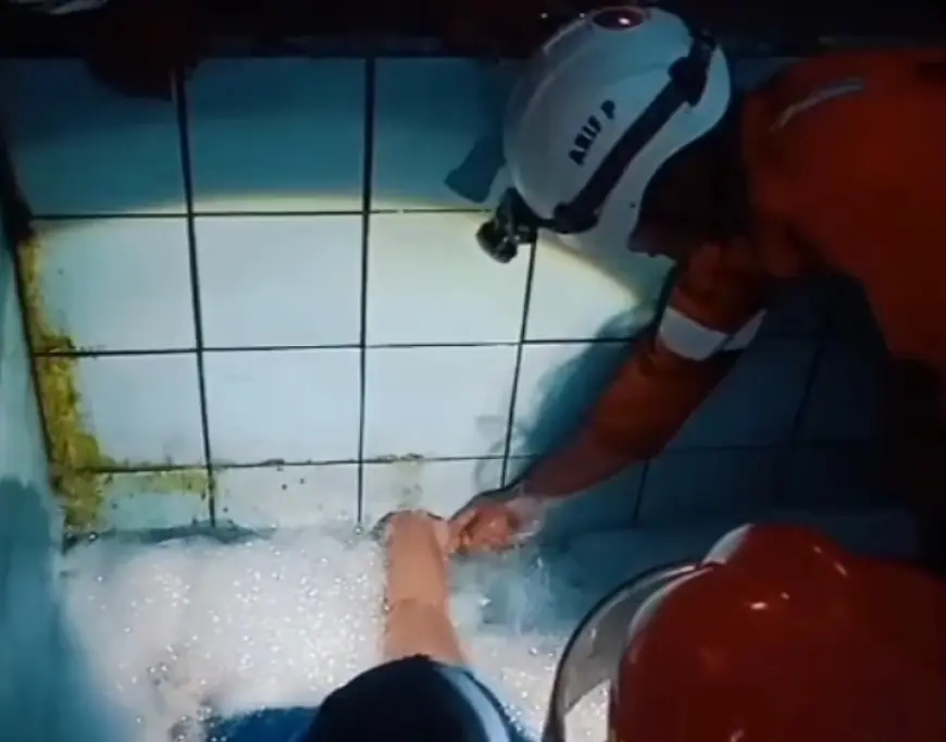 Kaki Bocah Tersedot Saluran Pipa Pembuangan Air Kolam Renang di Jombang