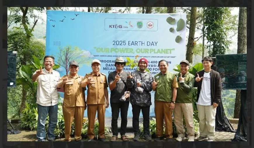 Peringati Hari Bumi, KT&G Tri Sakti Purwosari Makmur dan Yayasan Cempaka Tanam 2.400 Pohon