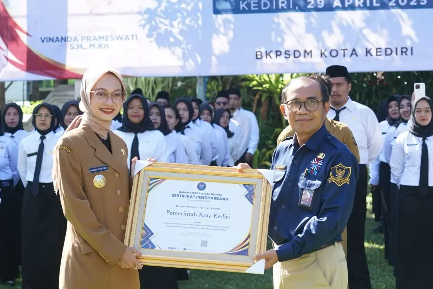 Pemkot Kediri Raih Penghargaan Percepatan Pengangkatan ASN dari BKN