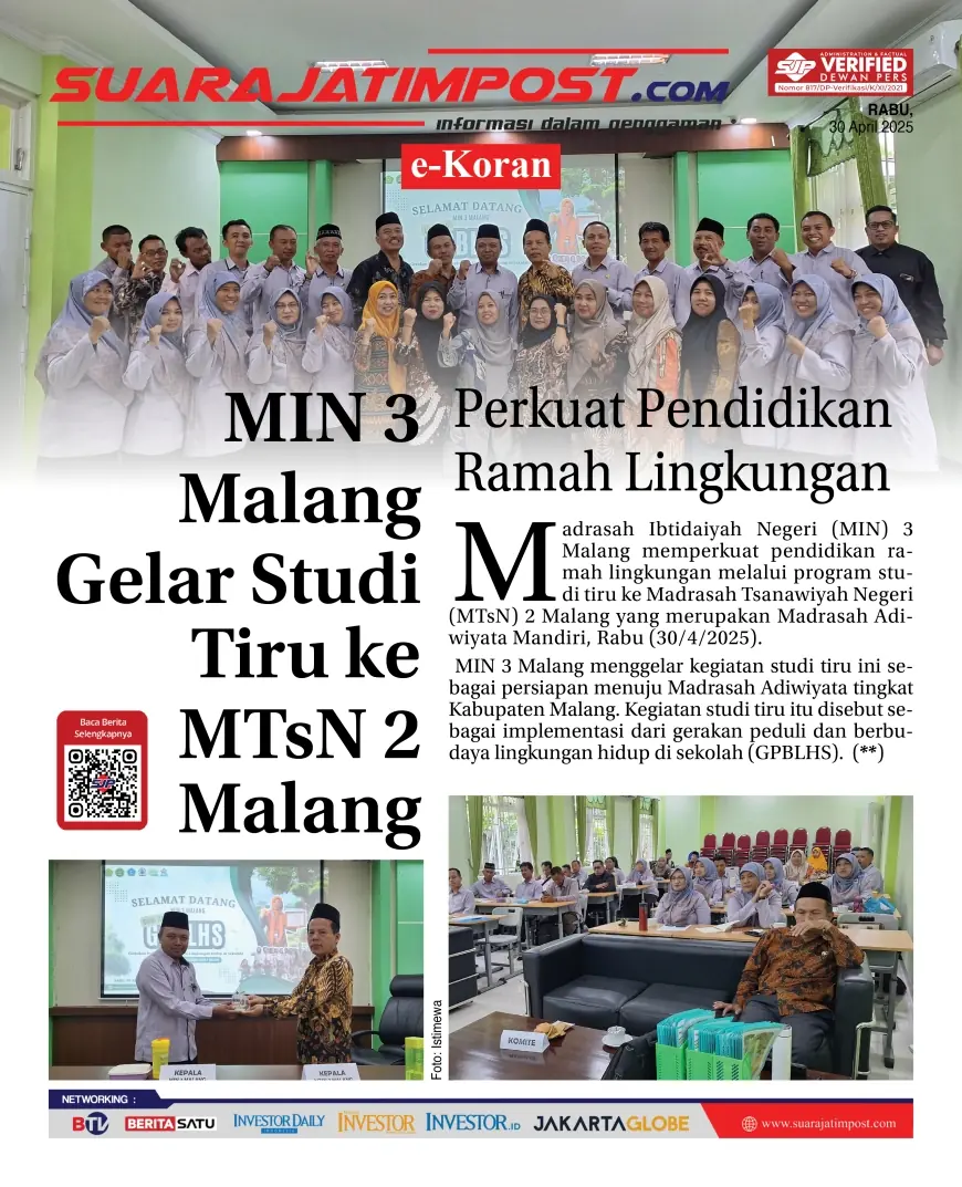 eKoran, Edisi Rabu, 30 April 2025