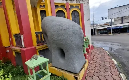 Patung Gajah Mungkur yang Telan Biaya Rp1 Miliar di Gresik Mulai Retak