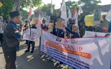Sarbumusi Jombang Sesali Sistem Outsourching dan Upah di Bawah UMK