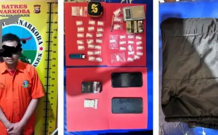DPO Gembong Narkoba Nganjuk Ditangkap, BB 14,59 Gram Sabu Diamankan