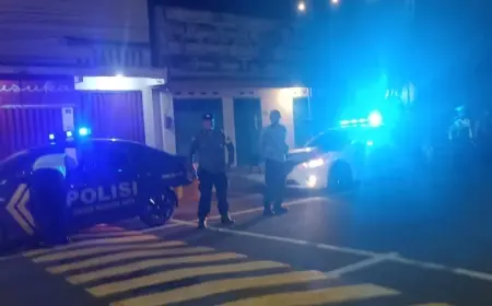 Tekan Aksi Balap Liar di Malam Hari, Polisi Nganjuk Gencarkan Blue Light Patrol