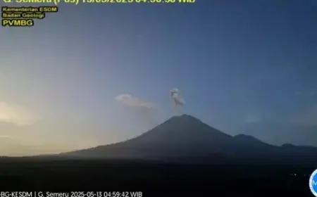 Gunung Semeru Erupsi Dua Kali, Warga Diminta Jauhi Radius Bahaya