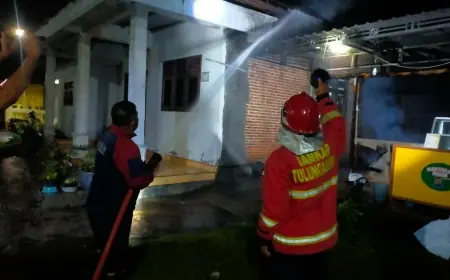 Kebakaran Dipicu Korsleting Listrik di Tulungagung, Dapur dan Dua Motor Ludes Terbakar