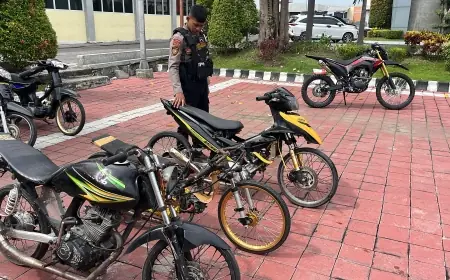 Gagal Tangkap Pelaku, Operasi Balap Liar di Gresik hanya Sita 3 Motor