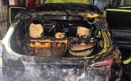 Terparkir tanpa Pagar, Mobil Mewah di Singosari Malang Ludes Dilalap Api