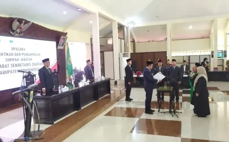 Lantik Penjabat Sekda, Begini pesan Strategis Bupati Bondowoso