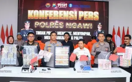 Dua Kepala Desa di Ngawi Terjerat Kasus Peredaran Uang Palsu