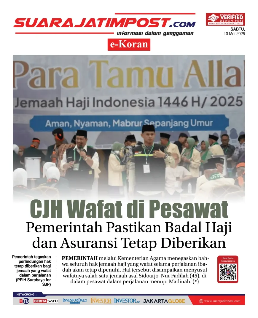 eKoran, Edisi Sabtu, 10 Mei 2025