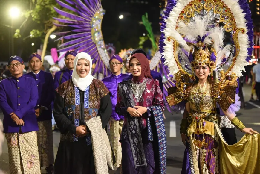 Usung Tema Dewi Sekartaji, Kota Kediri Jadi Peserta Performa Terbaik pada Karnaval Budaya Light Culture Parade