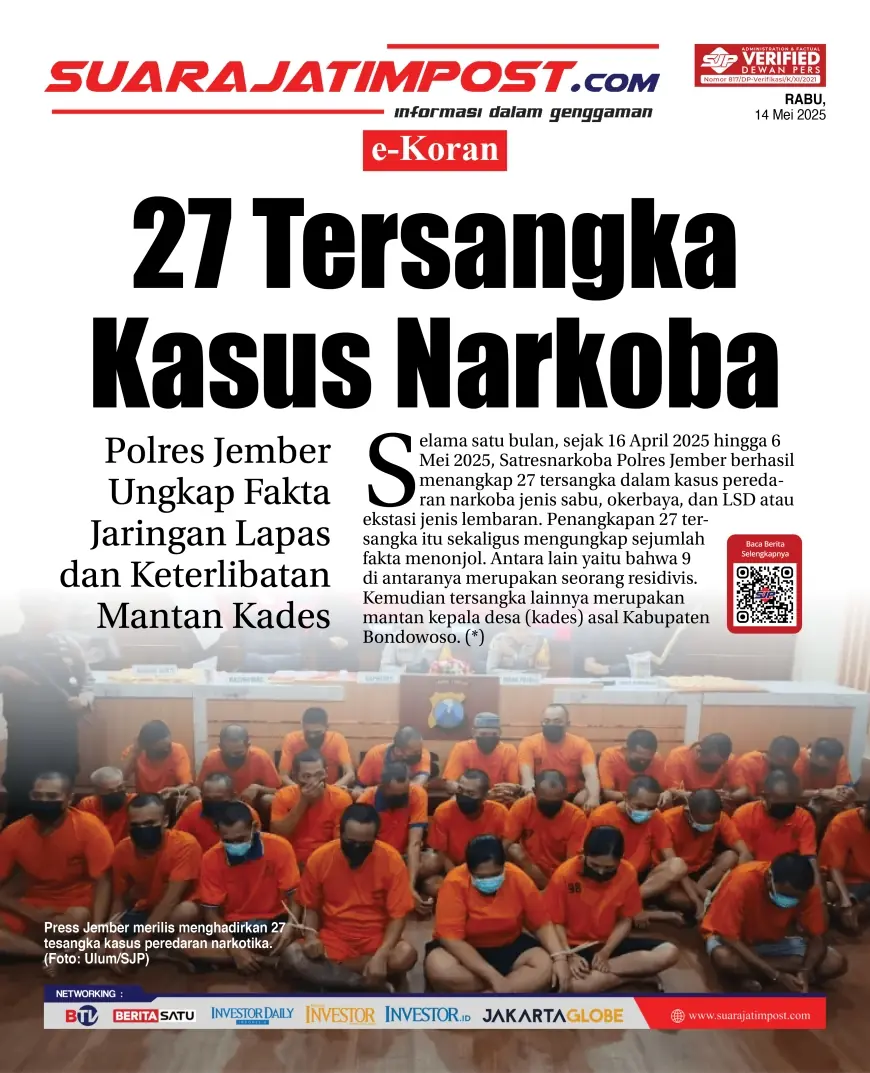 eKoran, Edisi Rabu, 14 Mei 2025