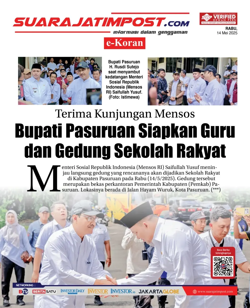 eKoran, Edisi Rabu, 14 Mei 2025