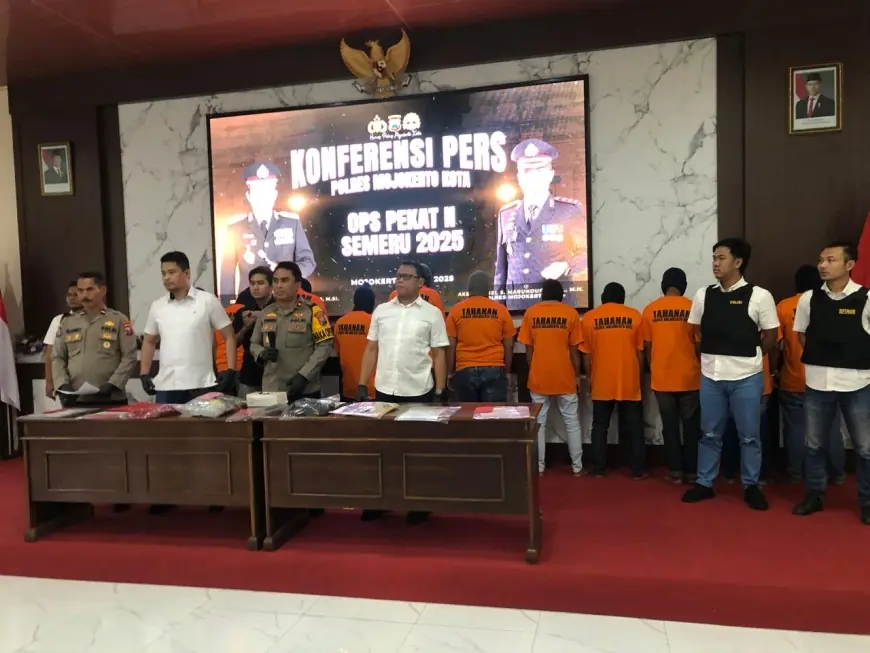Belasan Debt Collector dan Preman di Mojokerto Digulung Polisi