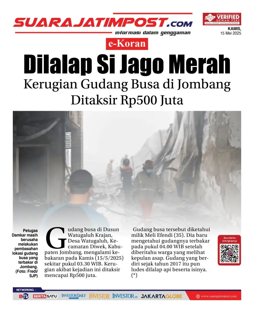 eKoran, Edisi Kamis, 15 Mei 2025