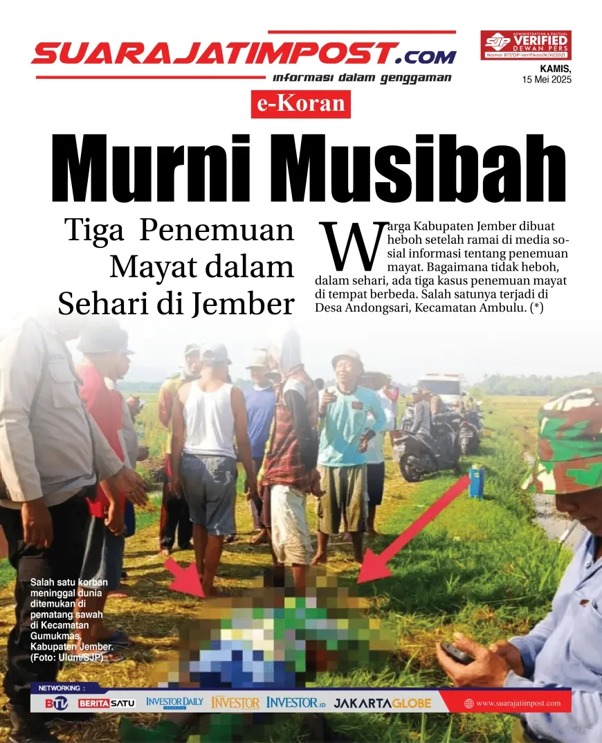 eKoran, Edisi Kamis, 15 Mei 2025