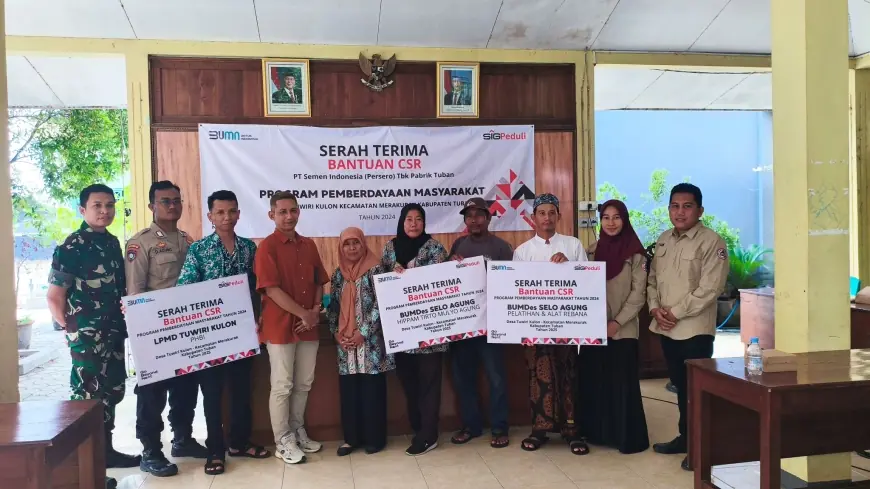 Warga Tuban Kawasan Industri Nikmati Air Bersih dari CSR SIG Pabrik Tuban