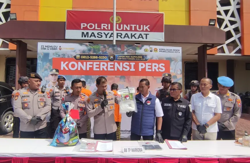 Polres Probolinggo Kota Amankan 1 Kg Sabu dari Tiga Tersangka Jaringan Madura