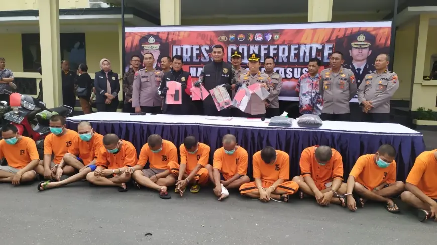 Operasi Pekat, Polres Bondowoso Amankan 12 Pelaku Kejahatan