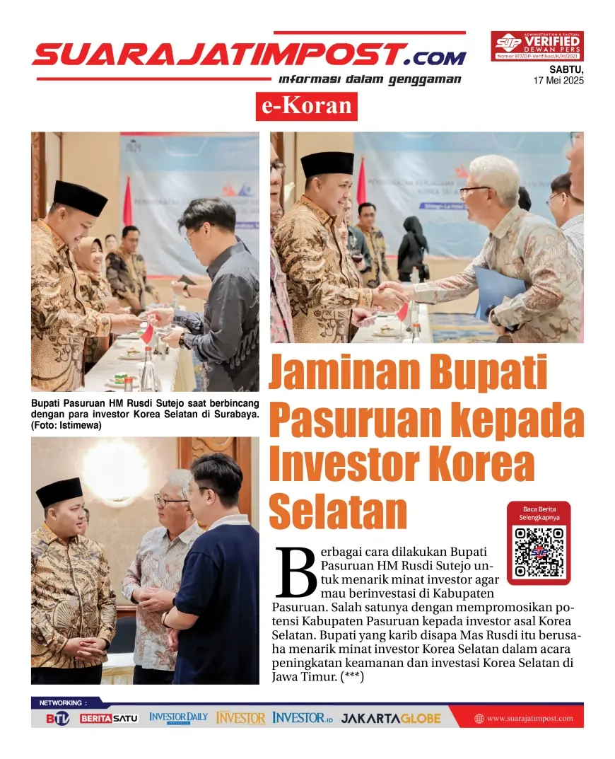 eKoran, Edisi Sabtu, 17 Mei 2025