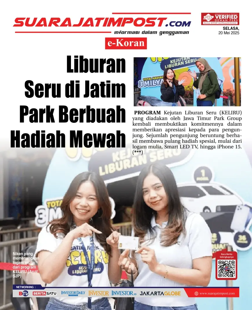 eKoran, Edisi Selasa, 20 Mei 2025