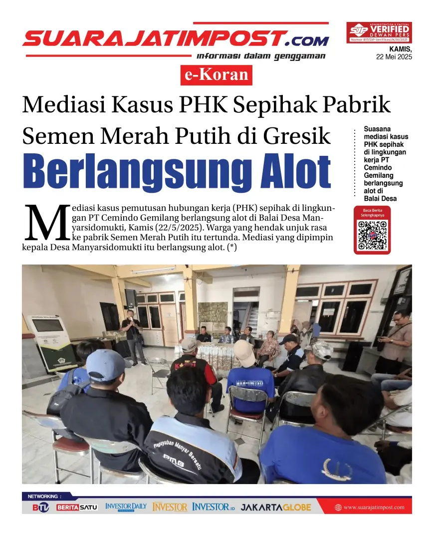 eKoran, Edisi Kamis, 22 Mei 2025
