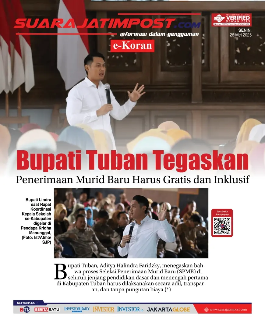 eKoran, Edisi Senin, 26 Mei 2025