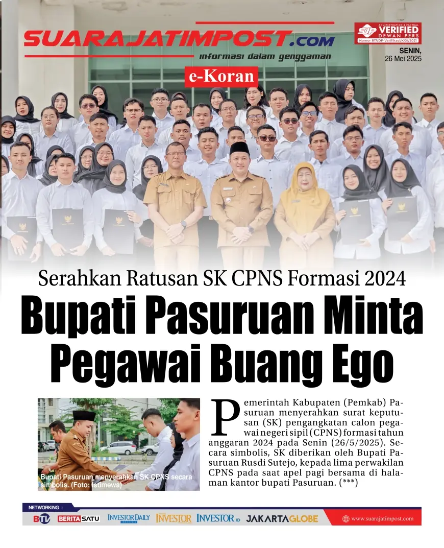 eKoran, Edisi Senin, 26 Mei 2025